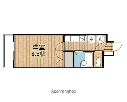 いとう仙[1K/26.7m2]の間取図