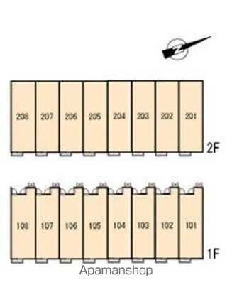 レオパレスＰ　Ｆ　Ⅱ[1K/28.02m2]の配置図