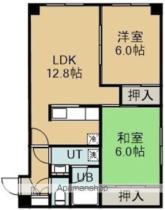 ビュータウン中央（ビュータウンチュウオウ）[2LDK/54.4m2]の間取図