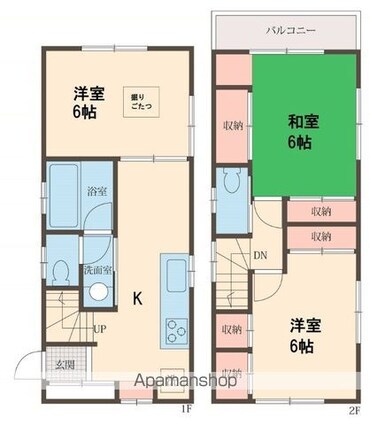 プロムナード・ル・シャブラン３[3K/62.93m2]の間取図