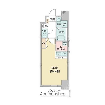 イクスコート大津駅前[1R/29.48m2]の間取図