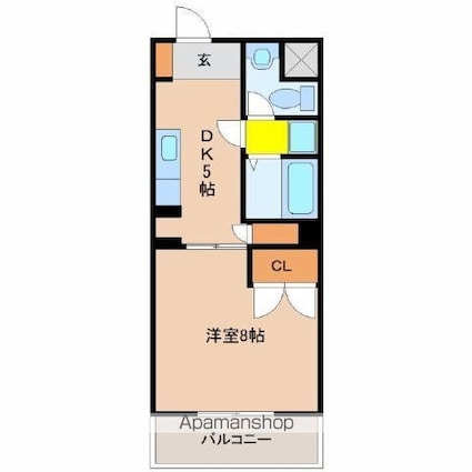ＡＮマンション[1K/33.93m2]の間取図