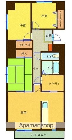 クレールゆりがはらの間取り写真