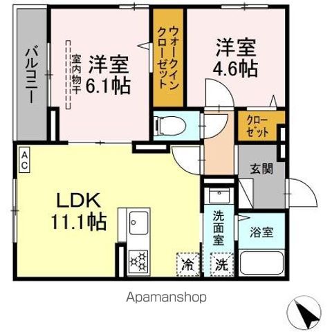 D PAINA 鴨居IIの間取り写真