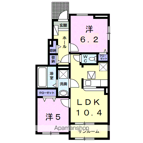 【エテルノ木ノ本Ｂの間取り】