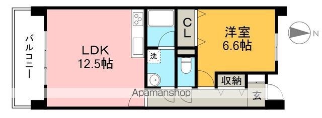 メゾンふだば[1LDK/47.96m2]の間取図