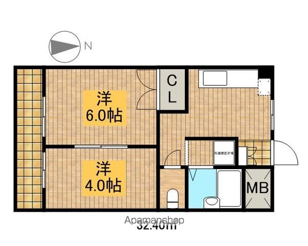 コーポ川原の間取り写真
