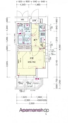 プレサンス松屋町グレース[1K/21.61m2]の間取図