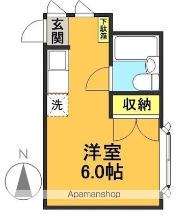 ベルエポック[1K/16.73m2]の間取図