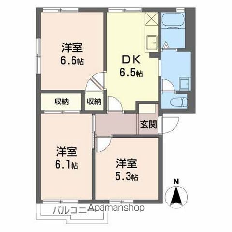 ハイツサンフローレ Nの間取り写真