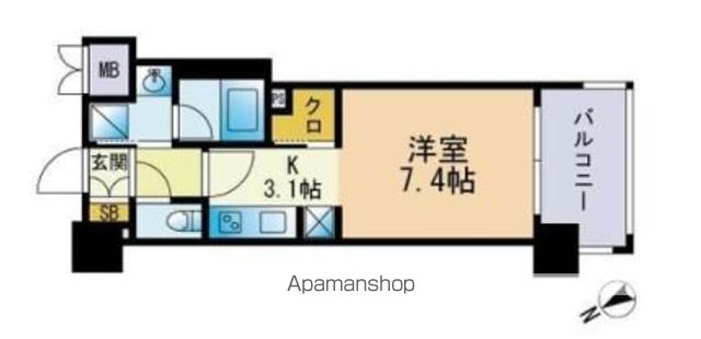 【福岡市博多区千代のマンションの間取り】