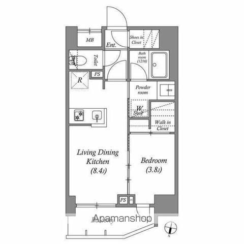 ACP RESIDENCE三ノ輪テラスの間取り写真
