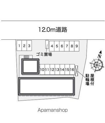 レオパレスヒメフィール[1K/23.18m2]の配置図