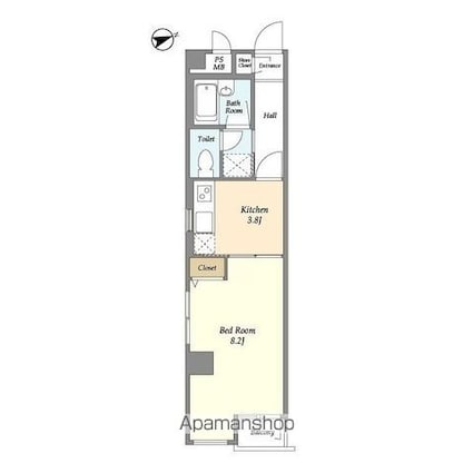 コーヨービル[1K/29.01m2]の間取図