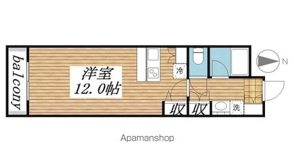 モンテ・オーロ[1K/32.12m2]の間取図