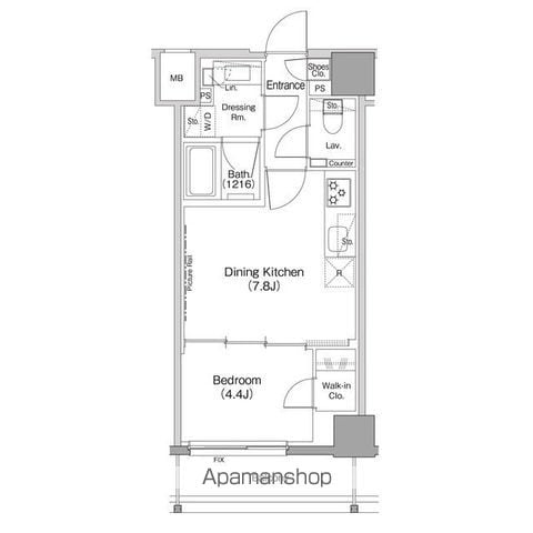 ザ・パークハビオ三軒茶屋 402｜東京都世田谷区太子堂２丁目(賃貸マンション1DK・4階・31.72㎡)の写真 その2