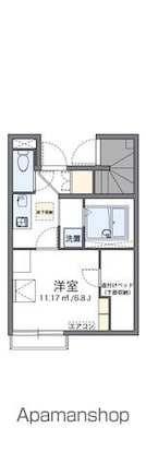 レオネクストアペゼ[1K/21.65m2]の間取図