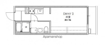 広島県広島市佐伯区五日市町大字石内[1R/21.28m2]の間取図