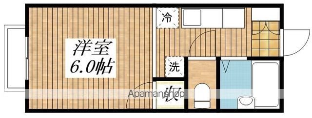 カーサ中山 201 ｜ 東京都府中市矢崎町２丁目22-6（賃貸アパート1R・2階・19.87㎡） その2