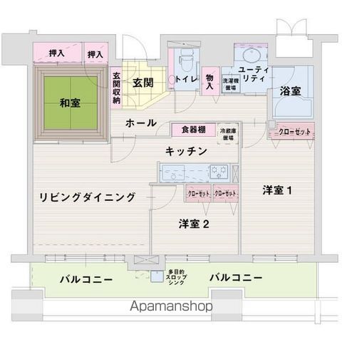 エスポアシティ札幌コンフォートプレイスの間取り写真
