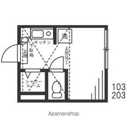 ルベルソー駒沢[1R/9m2]の間取図