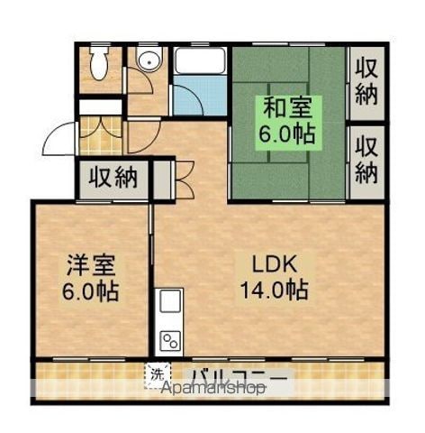吉原マンションの間取り写真
