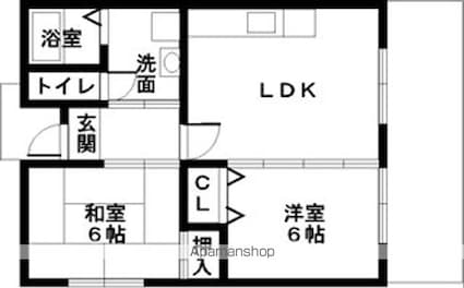 クルール[2LDK/49.8m2]の間取図