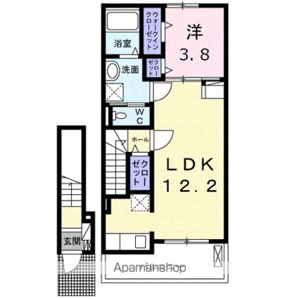 カーム・ガーデン[1LDK/42.56m2]の間取図