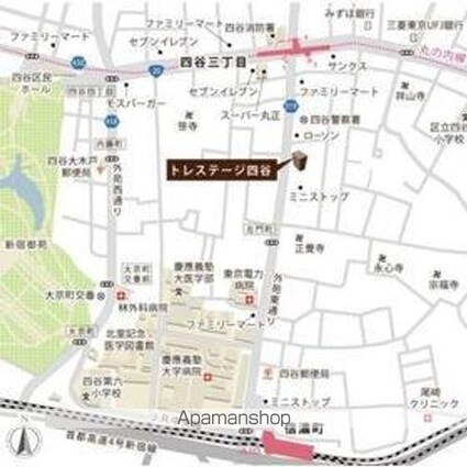 トレステージ四谷[1K/31.51m2]の配置図