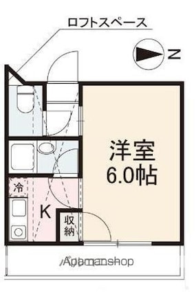 メゾン松福[1K/19m2]の間取図