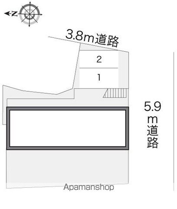 レオパレスサイトウ[1K/17.39m2]の配置図