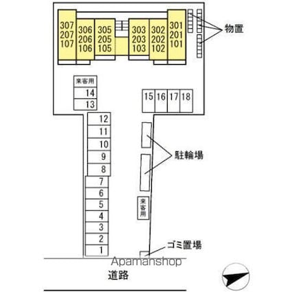 アーバンゲート[1K/30.06m2]の配置図