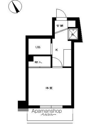 スカイコート新宿落合南長崎駅前[1K/18.94m2]の間取図