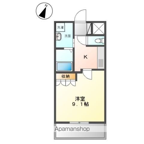 【和歌山市府中のアパートの間取り】