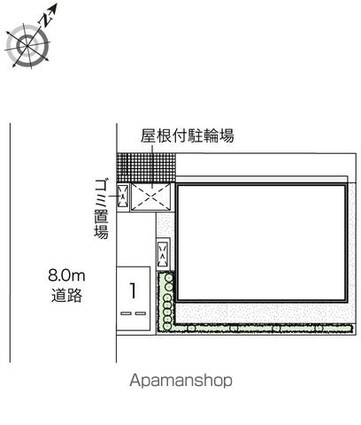 レオネクストサンビトレス[1K/28.02m2]の配置図