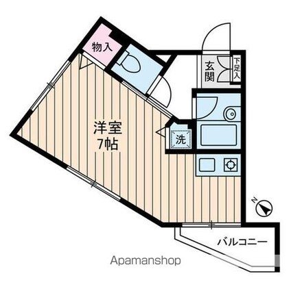 ルプレ荻窪[1R/23.52m2]の間取図