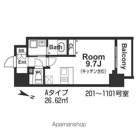 【メインステージ京町堀の間取り】