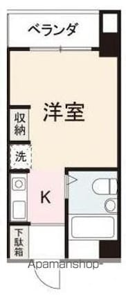 アパルトマン成合[1R/18.88m2]の間取図