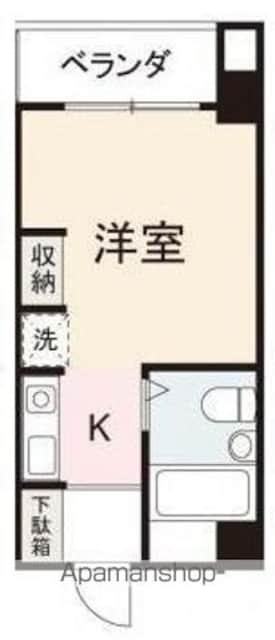 アパルトマン成合[1R/18.88m2]の間取図