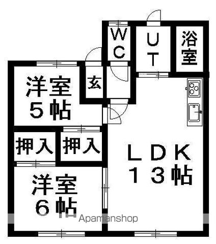 コーポDAN北広島の間取り写真