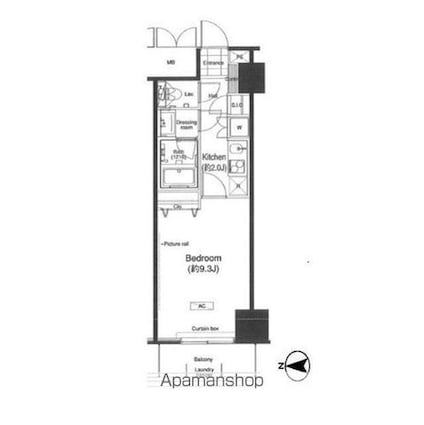 グランハイツ高田馬場[1K/30.26m2]の間取図