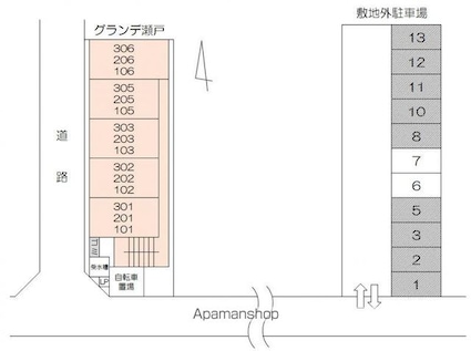 香川県高松市松福町２丁目[1K/25m2]の配置図