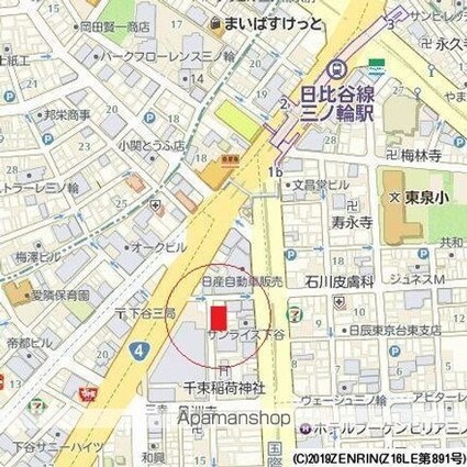 オーキッドレジデンス三ノ輪[2LDK/46.16m2]の配置図