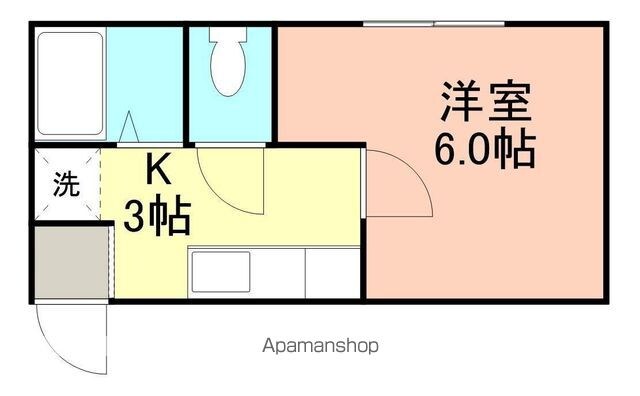 エクストリーム中島[1K/25m2]の間取図