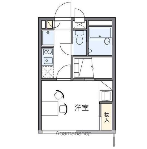 レオパレスシェルフィード山越の間取り写真