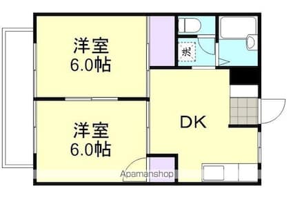 シティハイツ都[2DK/39.76m2]の間取図