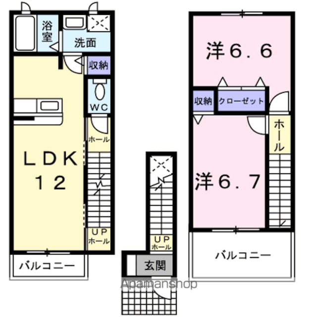 マリアージュ・ドゥ[2LDK/63.48m2]の間取図