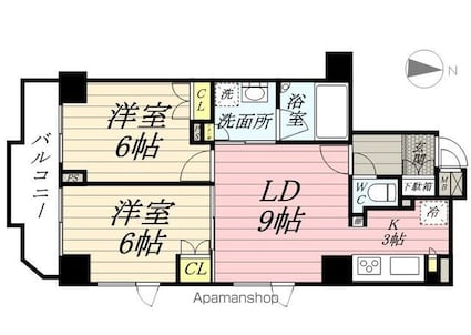 ルーブル両国弐番館[2LDK/50.46m2]の間取図
