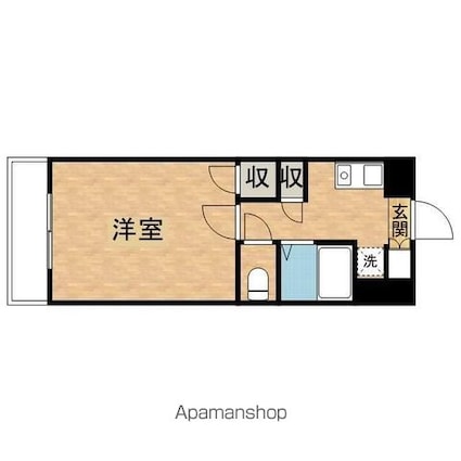 新屋ビル[1K/24.36m2]の間取図