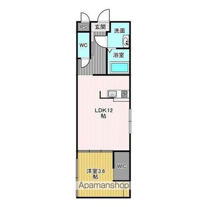 Ａｍｉｒｌ　Ｐｒｅｍｉｅｒ　ＳｈｉｎｓａｋａｅⅡ[1LDK/33.67m2]の間取図